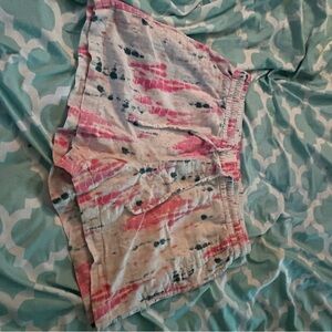 Old Navy Pink and White Tie-Dye Athletic Shorts